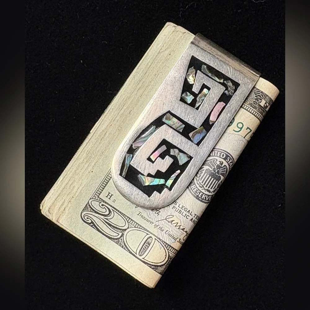 Sterling Silver with Abalone Money Clip